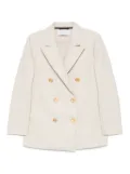 Harris Wharf London double-breasted gold-button coat - Neutrals