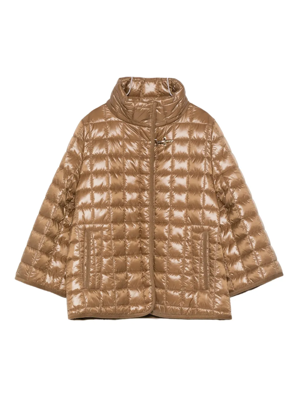Fay Quilted Padded Jacket In Brown