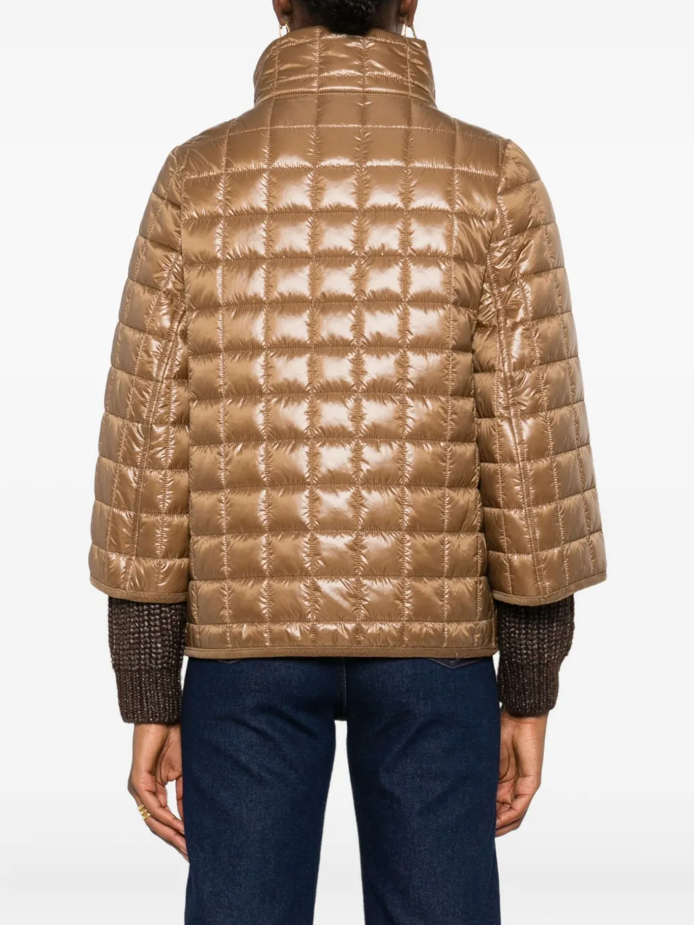 Fay Quilted Padded Jacket In Brown
