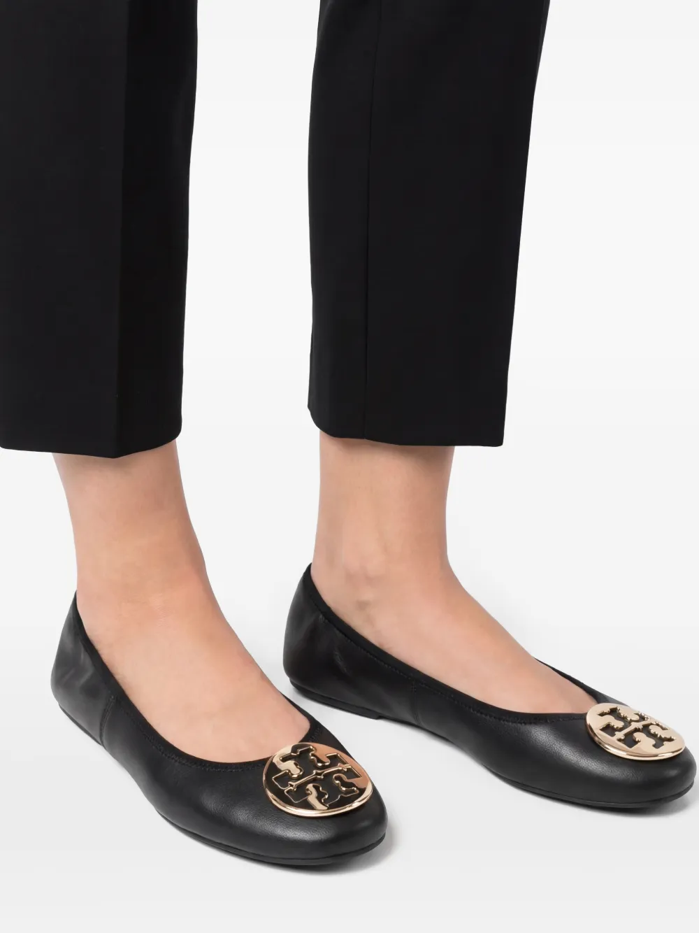 Tory Burch Reva Travel ballerina's Zwart