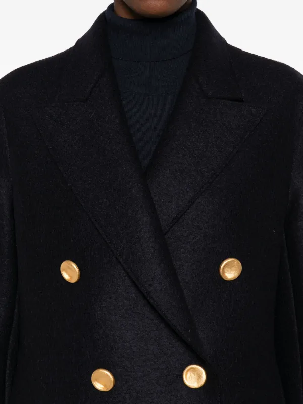 トレンチコート Harris Wharf London Double Breasted Golden Buttons Coat Harris Wharf London gold-button double-breasted Coat | Blue