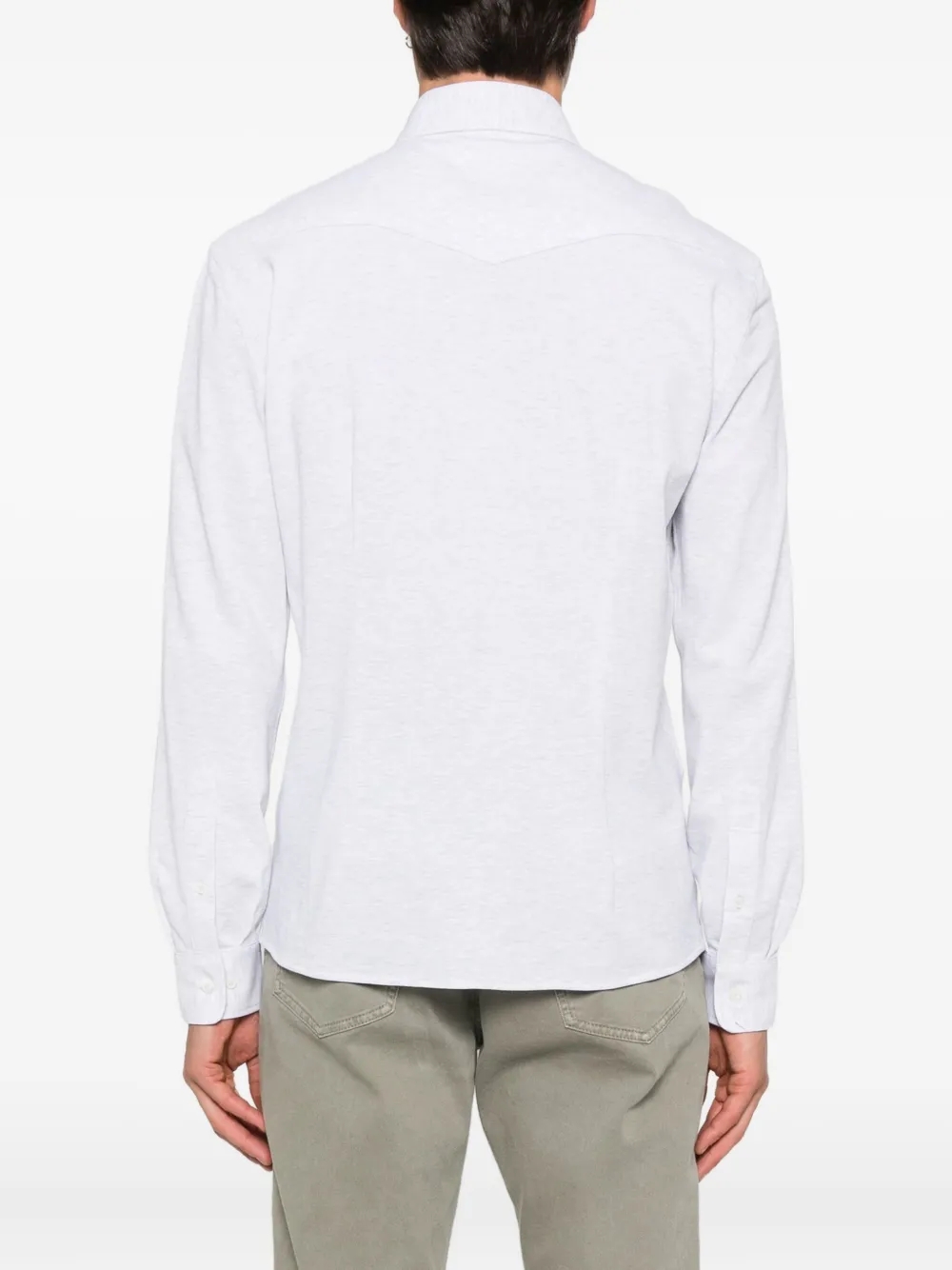 Brunello Cucinelli double-pocket cotton shirt Grijs