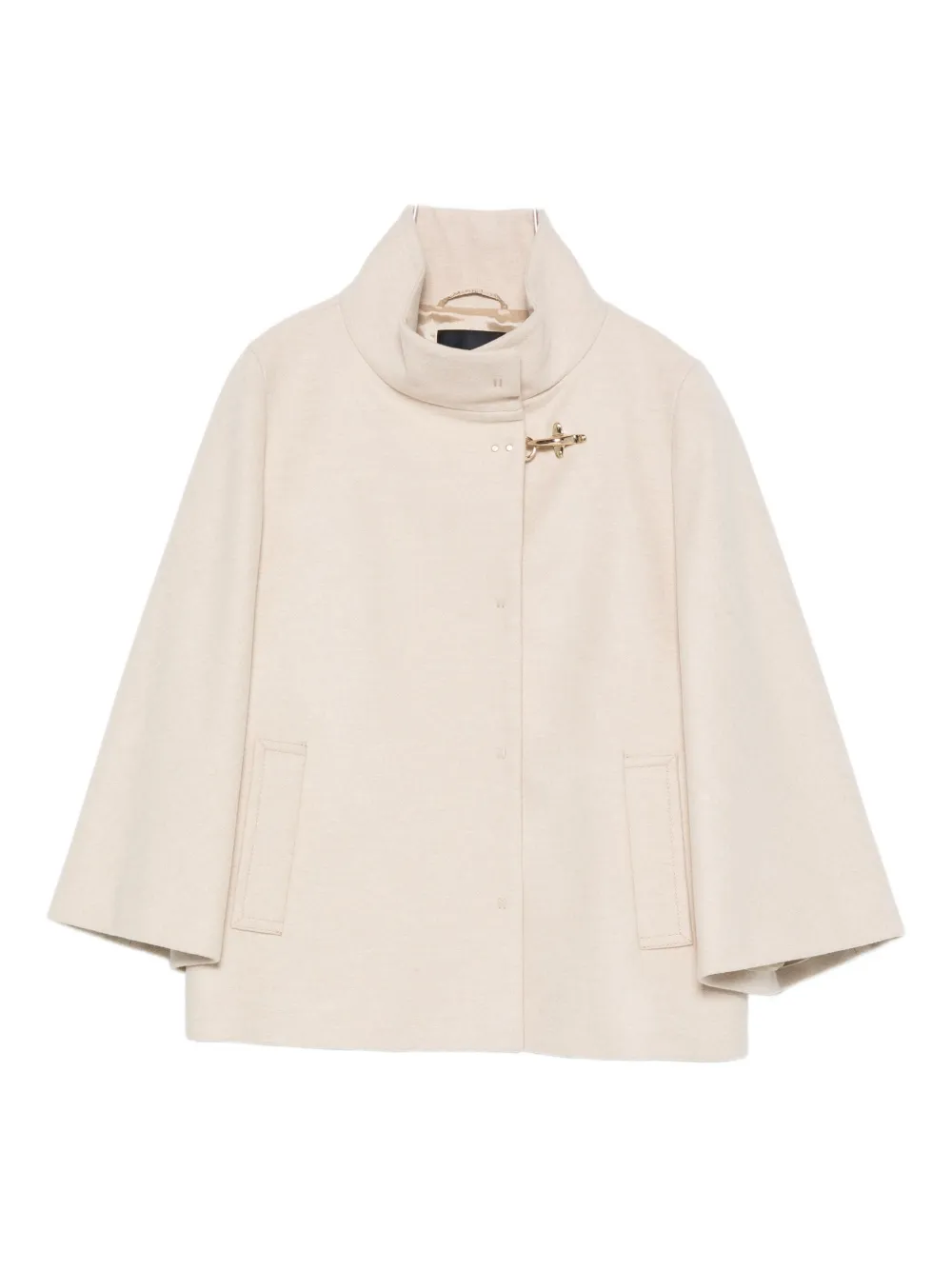 Fay Toggle-fastening Jacket In Neutral