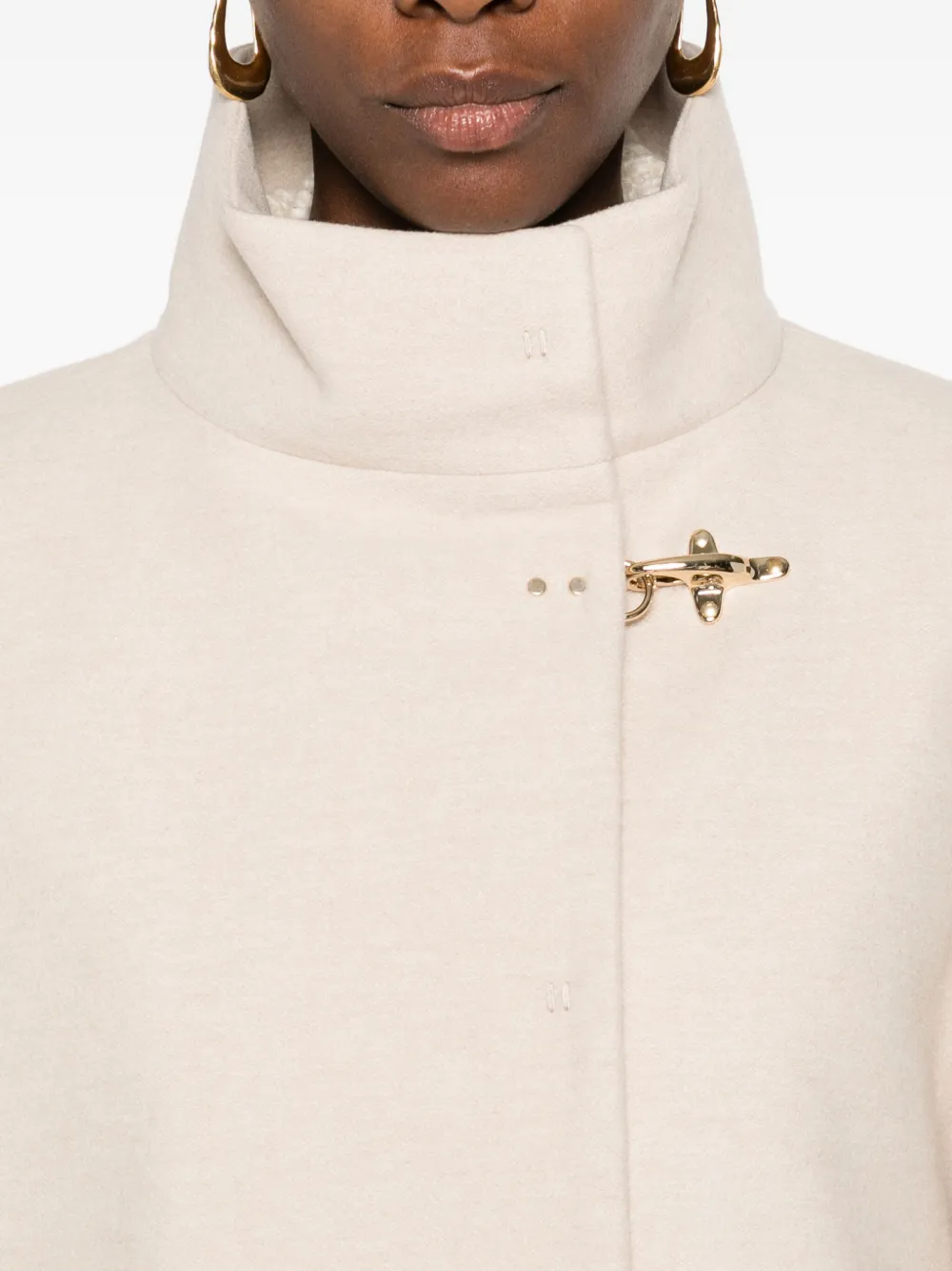 Fay Toggle-fastening Jacket In Neutral