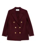 Harris Wharf London double-breasted gold-button coat - Red