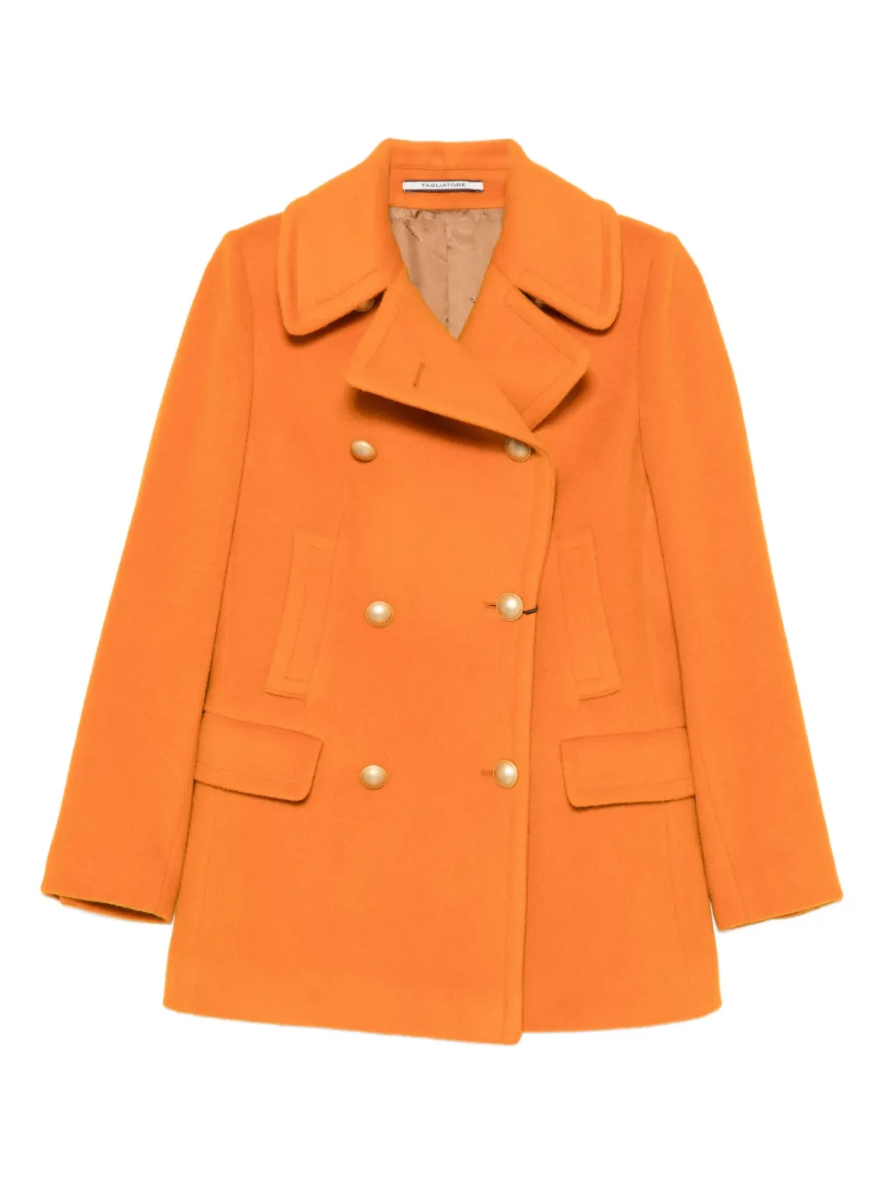 Tagliatore double-breasted gold-button coat Oranje
