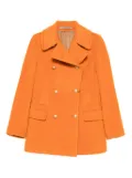 Tagliatore double-breasted gold-button coat - Orange