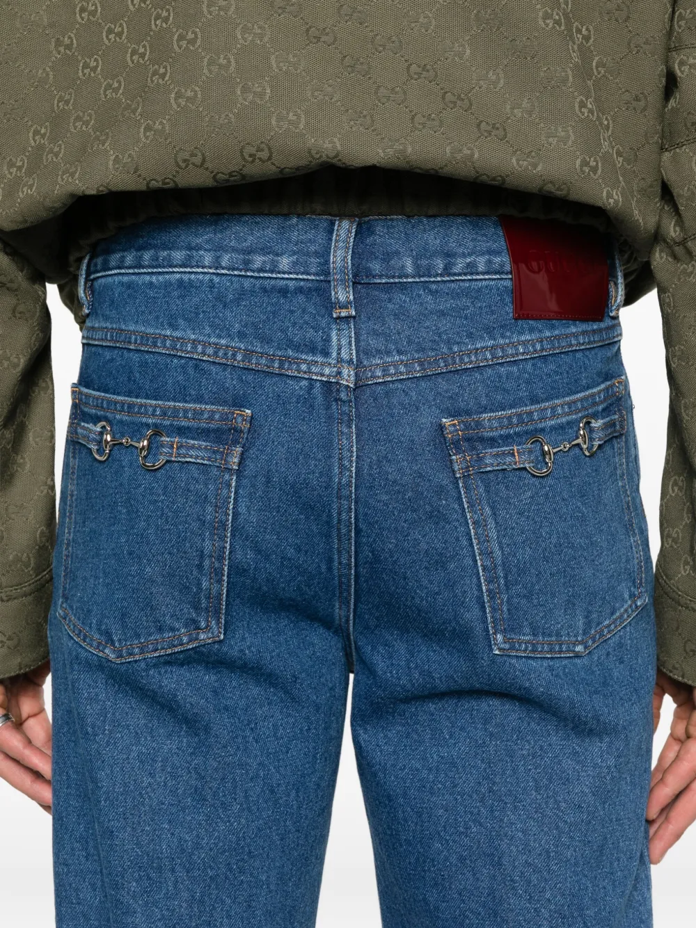 Gucci Five-pocket Straight-leg Jeans In Blue