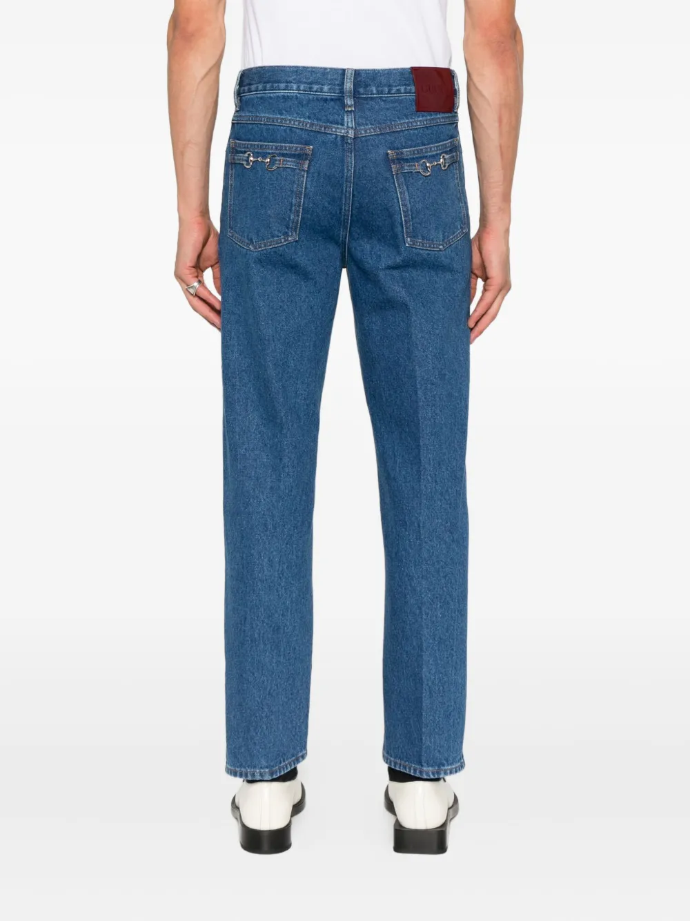 Gucci Five-pocket Straight-leg Jeans In Blue