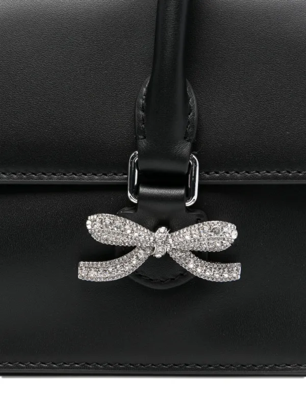 Self-Portrait ビジューリボン ハンドバッグ | ブラック | FARFETCH JP