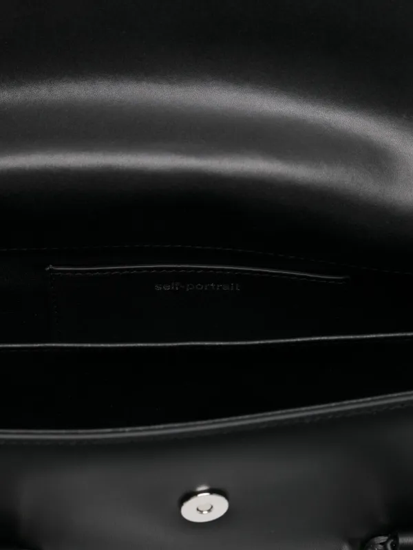 Self-Portrait ビジューリボン ハンドバッグ | ブラック | FARFETCH JP