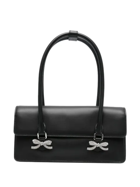 Self-Portrait crystal-bow top-handle bag