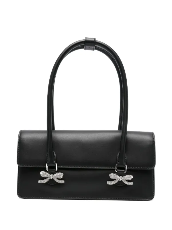 Self-Portrait ビジューリボン ハンドバッグ | ブラック | FARFETCH JP