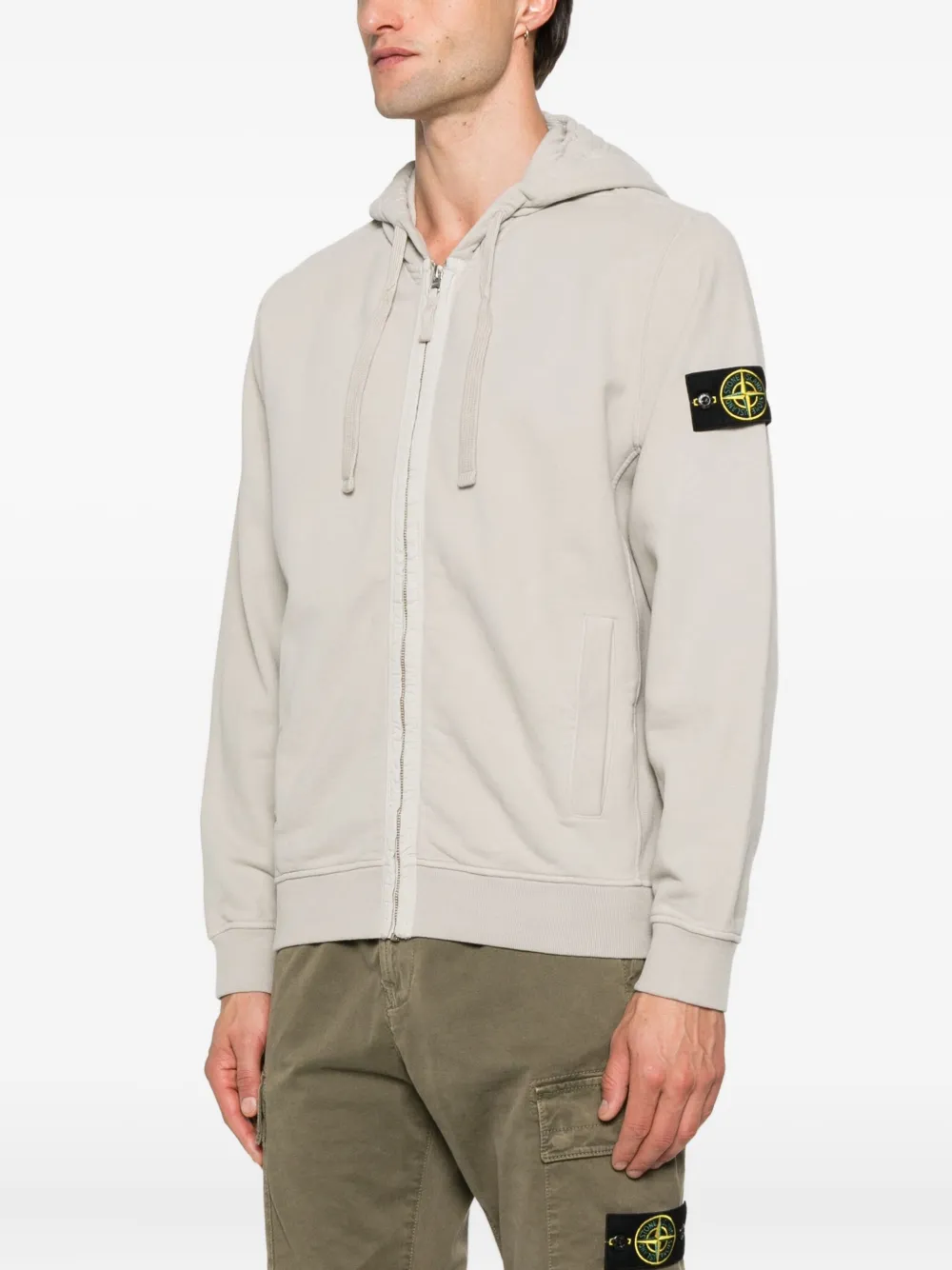 Stone Island zip-up hoodie Grijs