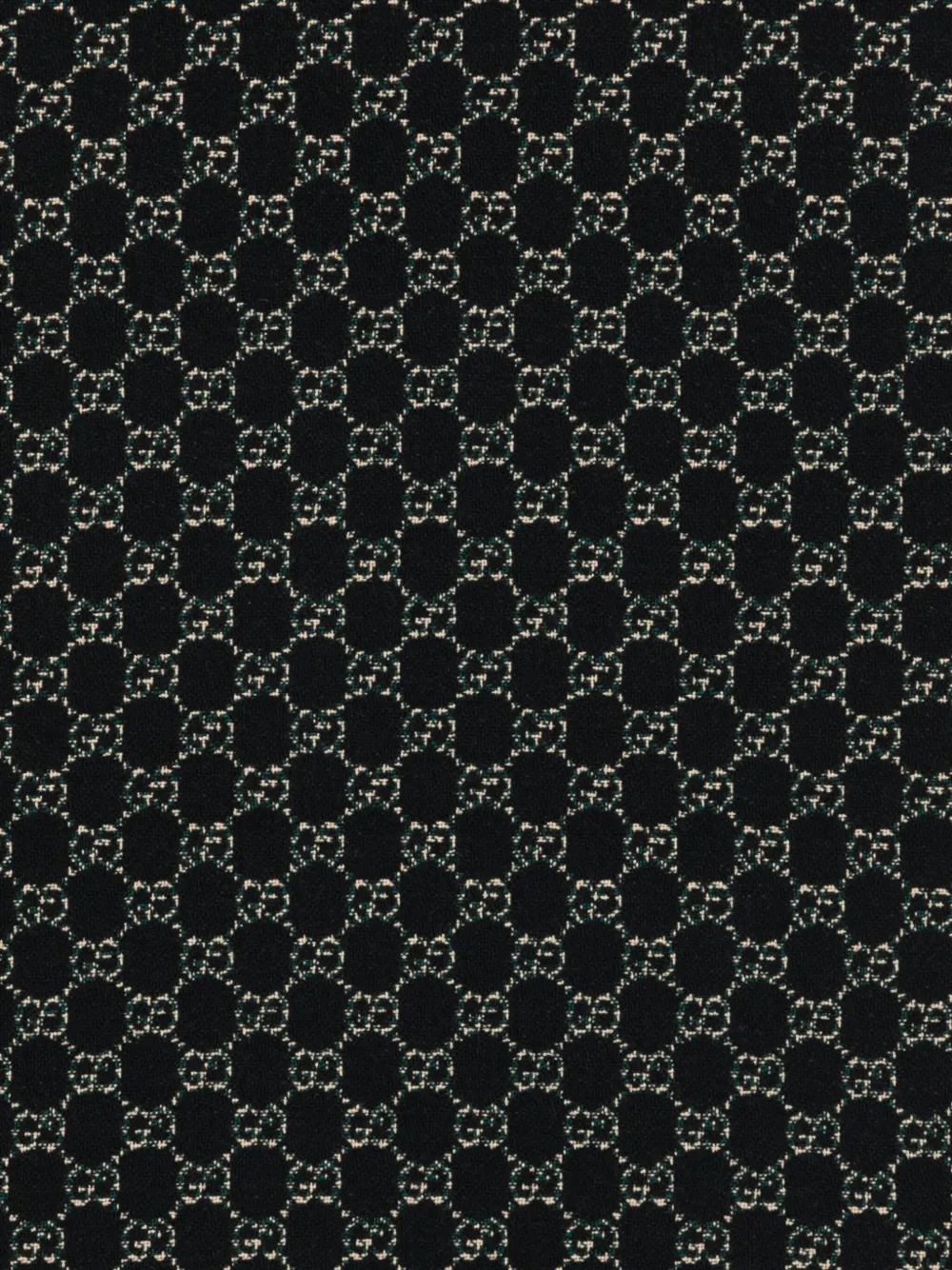 Gucci Wollen sjaal met GG-monogrampatroon - Zwart