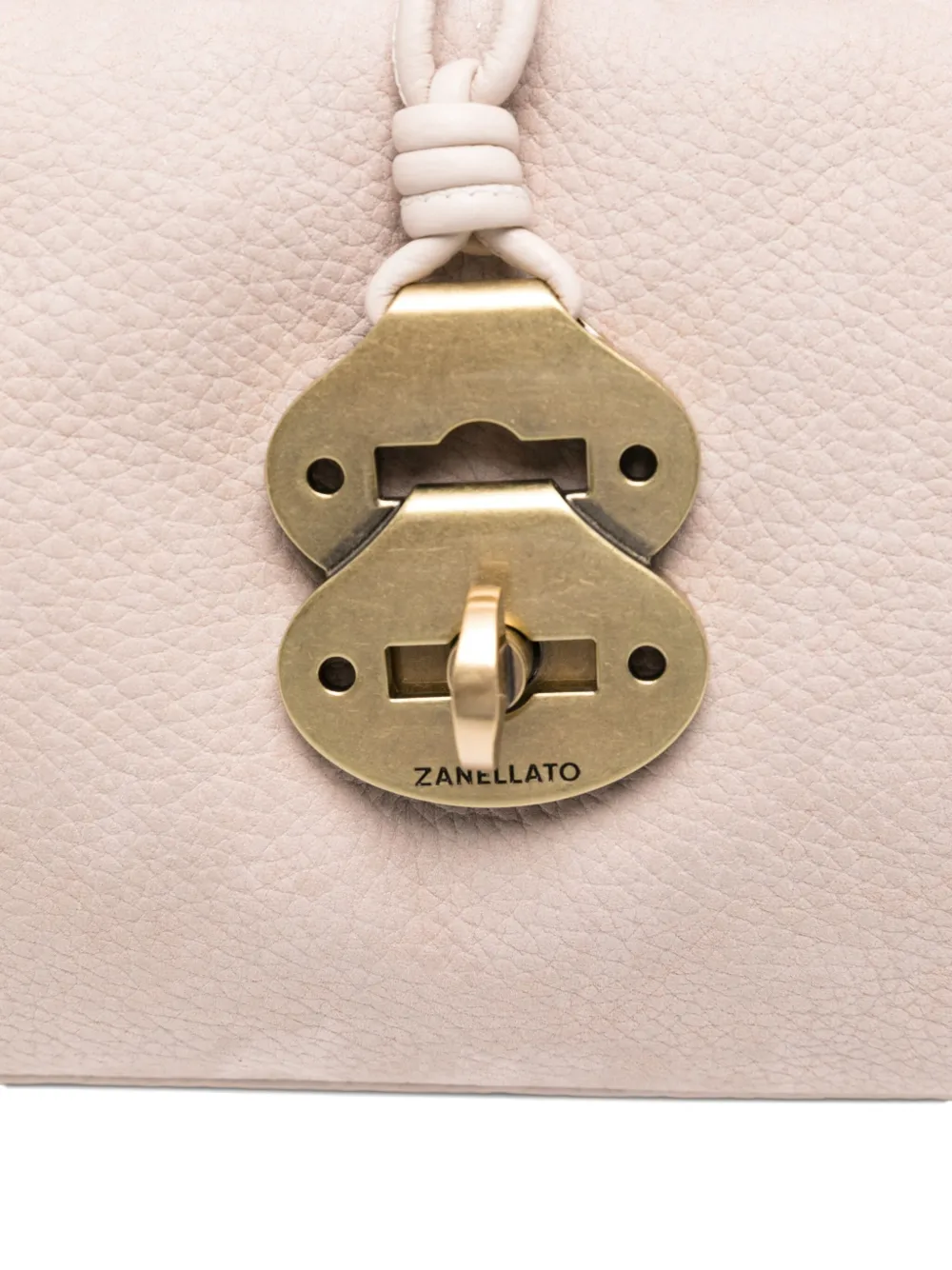 Zanellato Small Dotta Top-handle Studded Tote Bag In Neutral