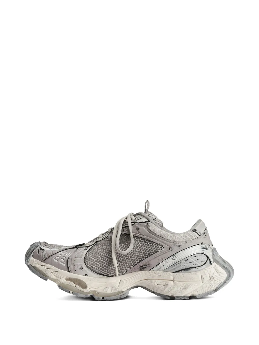 Balenciaga Stapler lace-up mesh sneakers Grey
