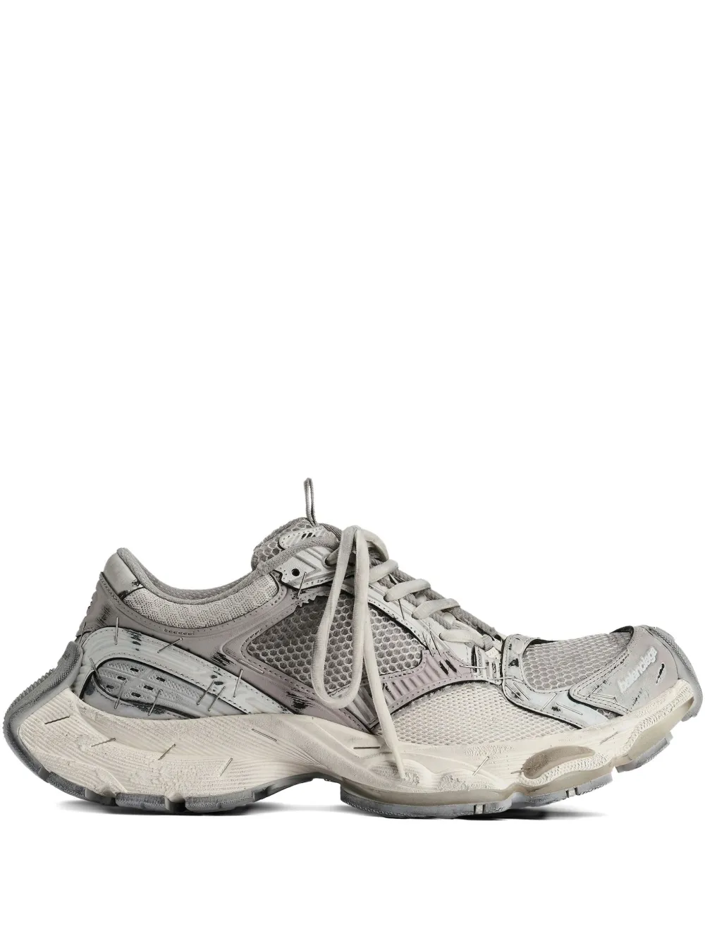 Balenciaga Stapler lace-up mesh sneakers Grey