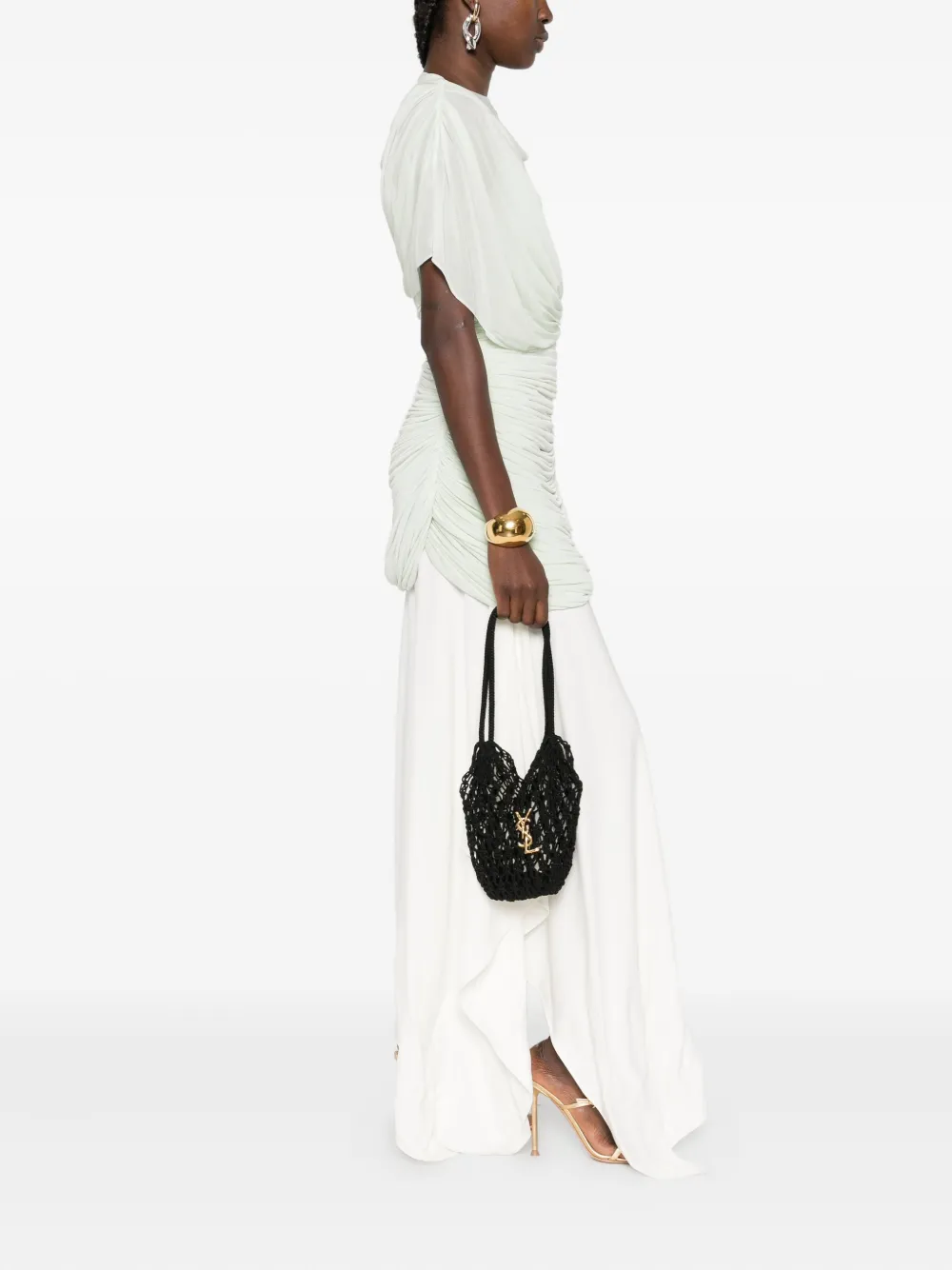 Saint Laurent Geknoopte shopper Zwart