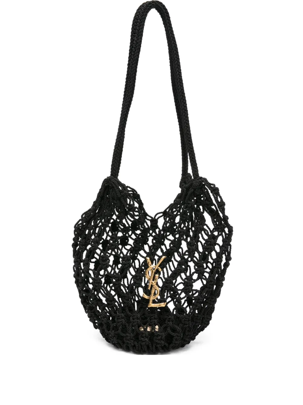 Saint Laurent Knotted Tote Bag In Black