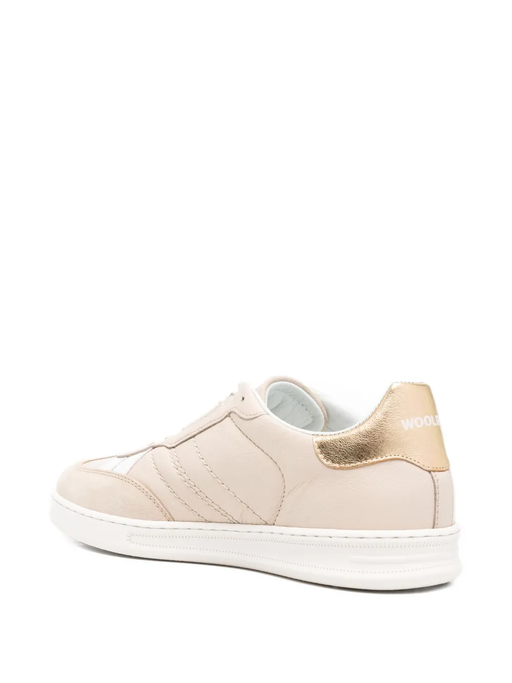 Woolrich Doubleu leather-stripe sneakers Neutrals