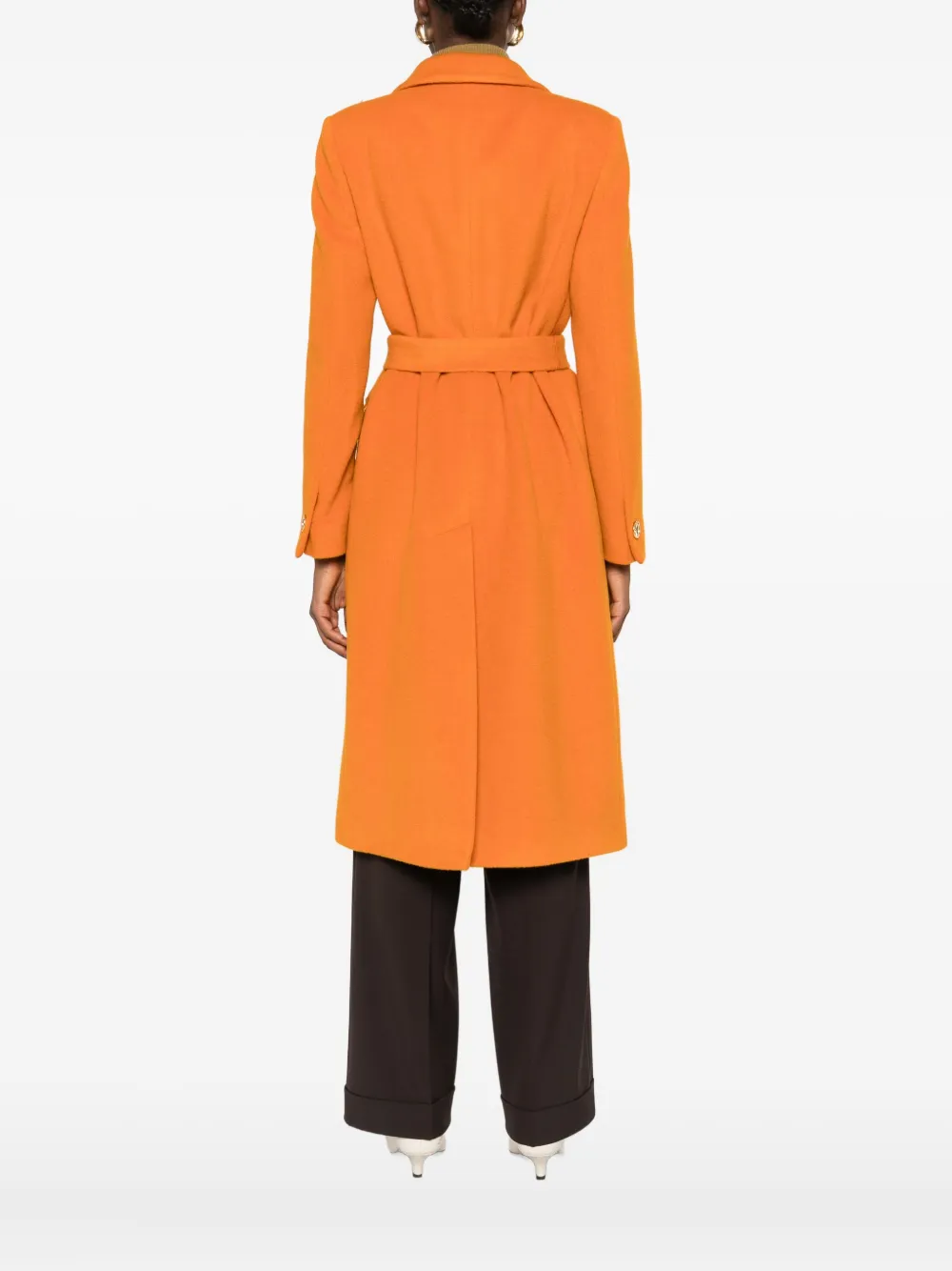 Tagliatore belted double-breasted coat Oranje