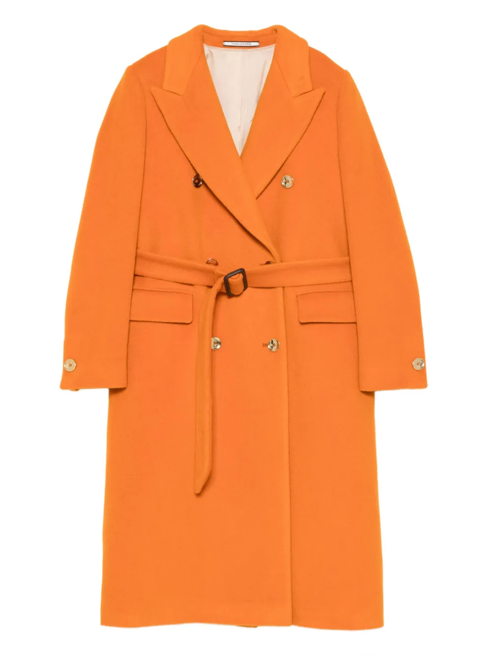 Tagliatore belted double-breasted coat Oranje