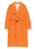 Tagliatore belted double-breasted coat - Orange