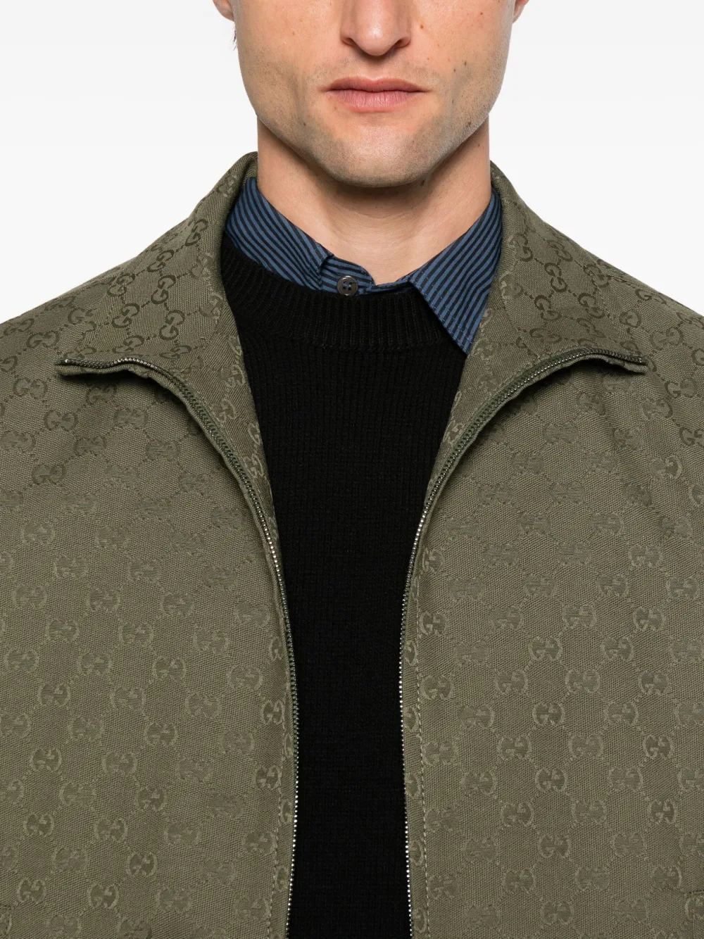 Gucci zip-up bomber jacket Groen