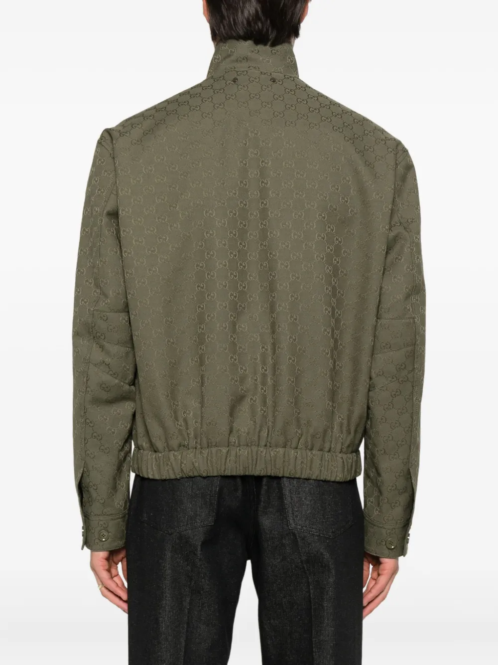 Gucci zip-up bomber jacket Groen