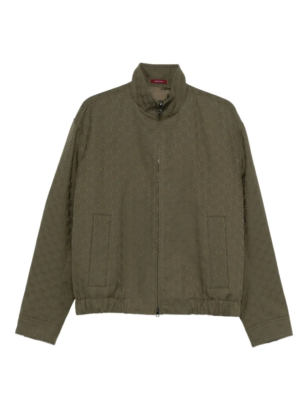 Gucci zip-up bomber jacket Groen