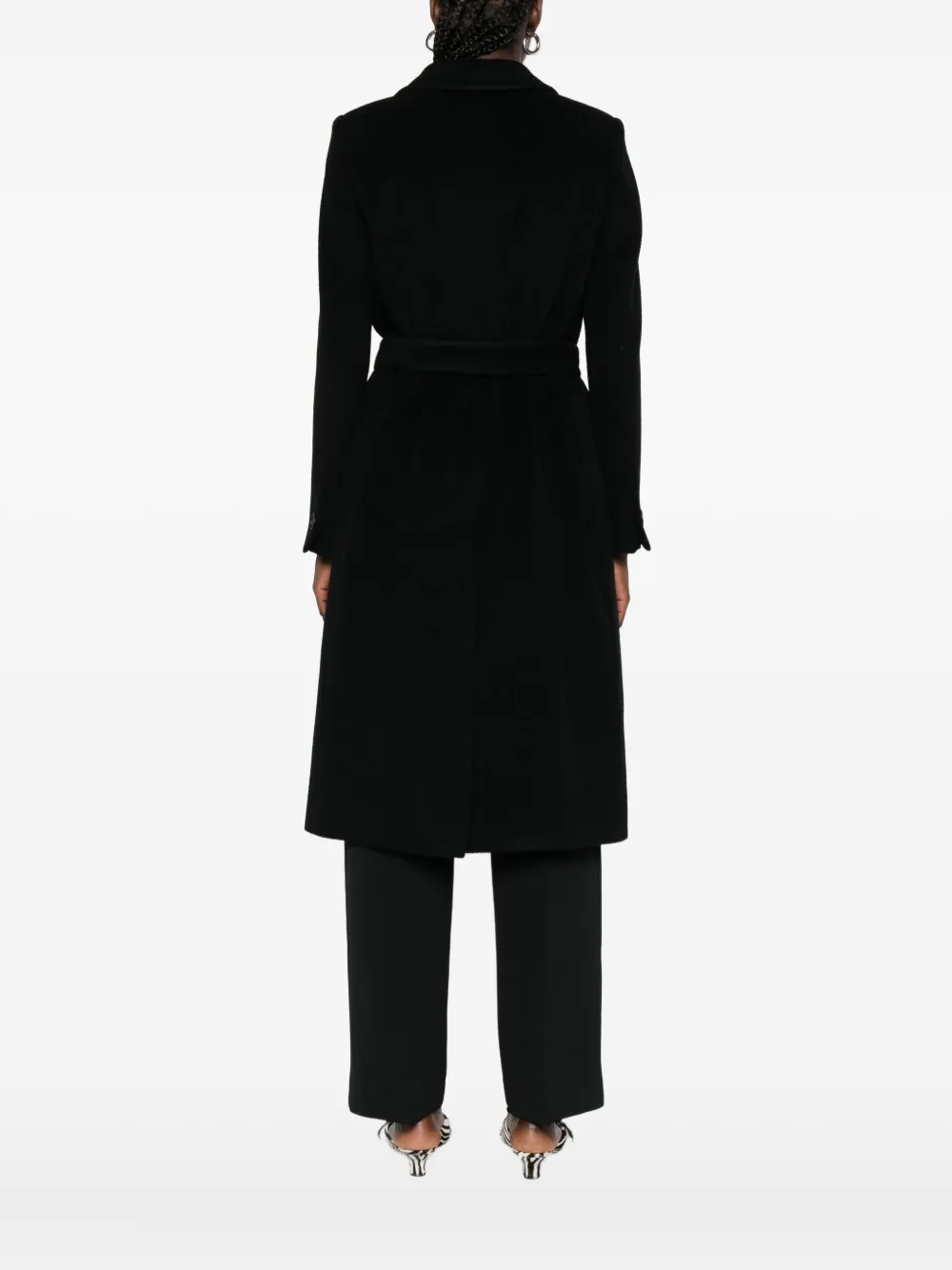 Tagliatore belted double-breasted coat Zwart