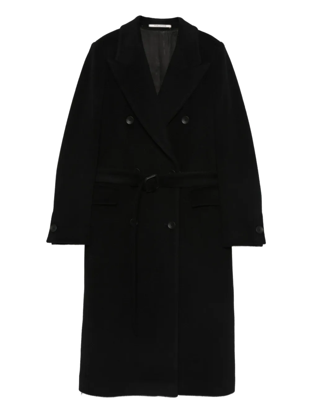 Tagliatore belted double-breasted coat Zwart
