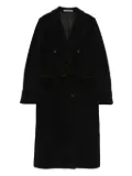 Tagliatore belted double-breasted coat - Black