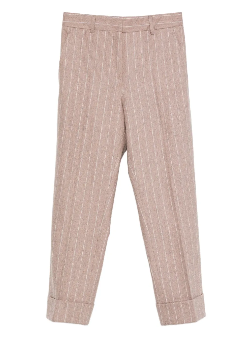 Incotex pinstripe wool trousers | Neutrals | Image 1