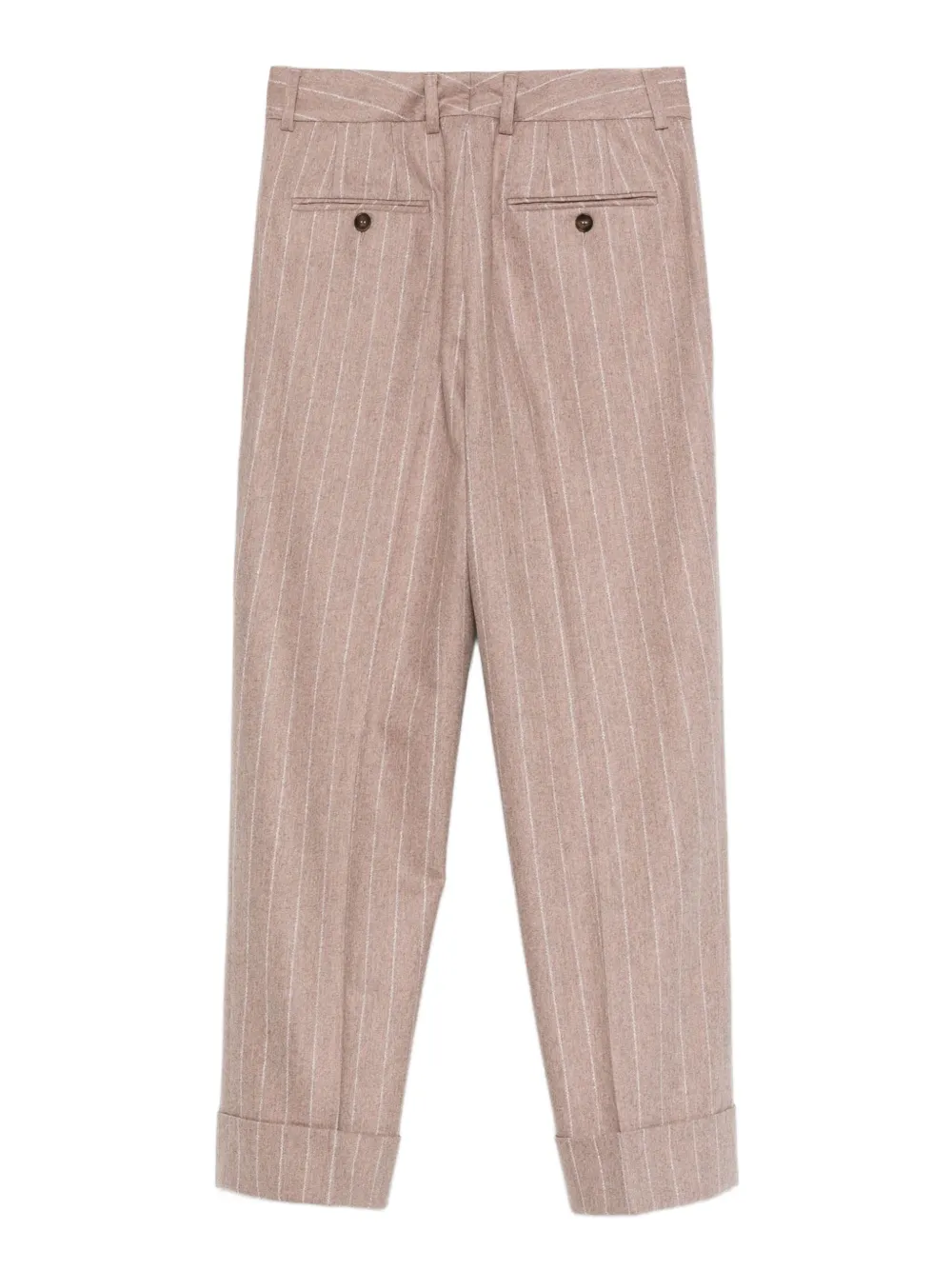 Incotex pinstripe wool trousers - Beige