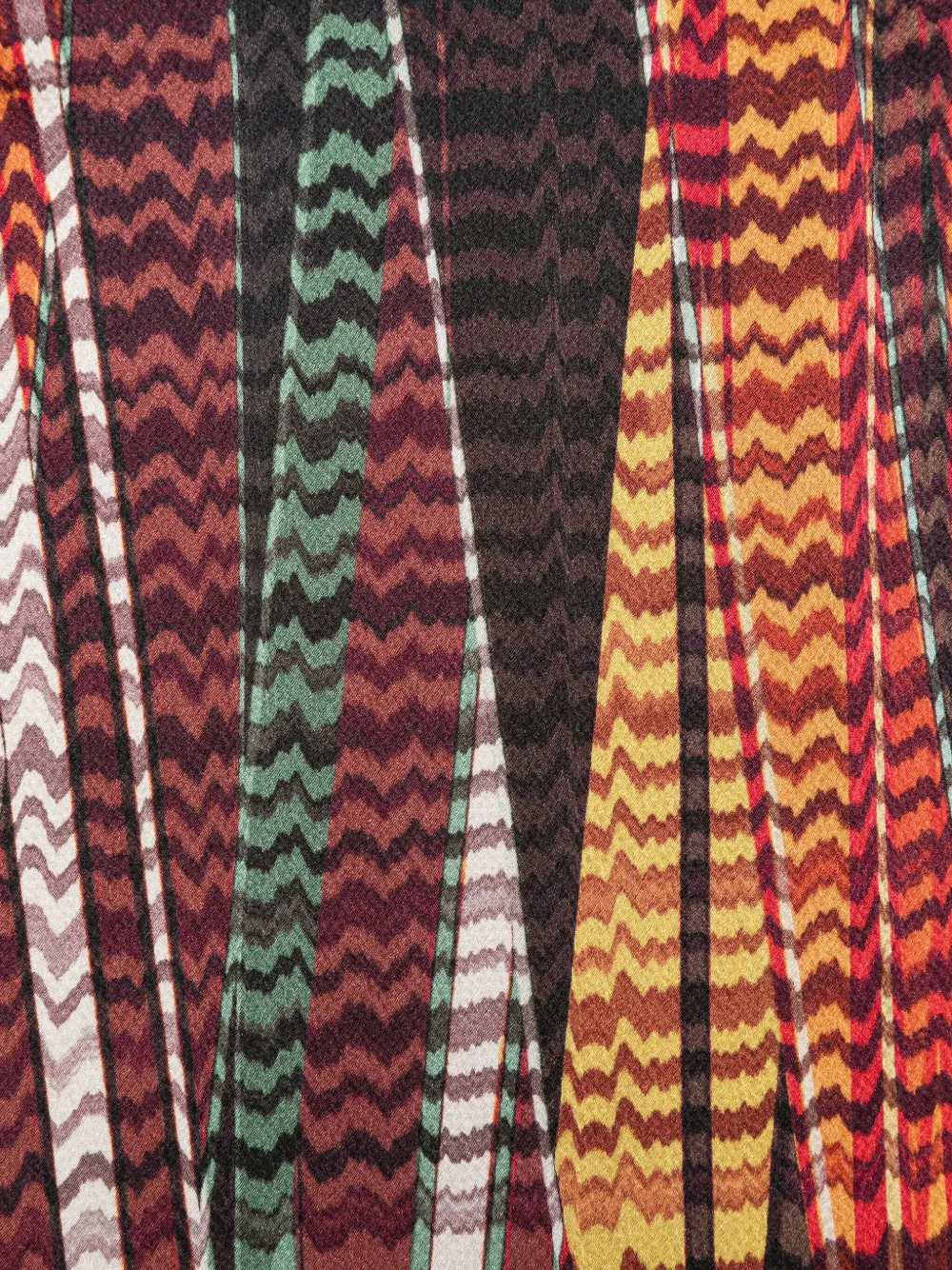 Missoni zigzag silk scarf - Rood