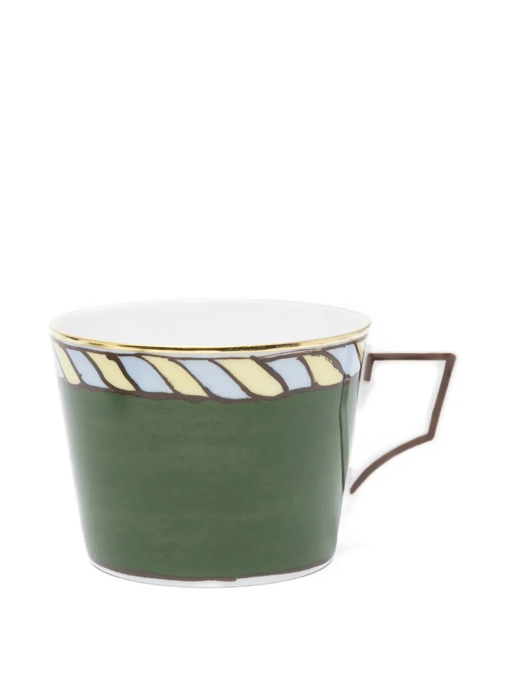 Ginori 1735 Stripe-pattern Coffee Set In Green