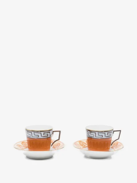 GINORI 1735 greek-key porcelain coffee set