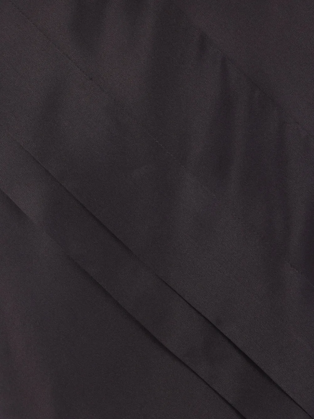 Saint Laurent Satijnen midi-jurk met ruches Zwart