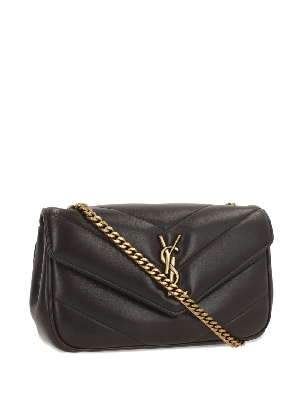 Saint Laurent Mini Loulou Shoulder Bag In Black