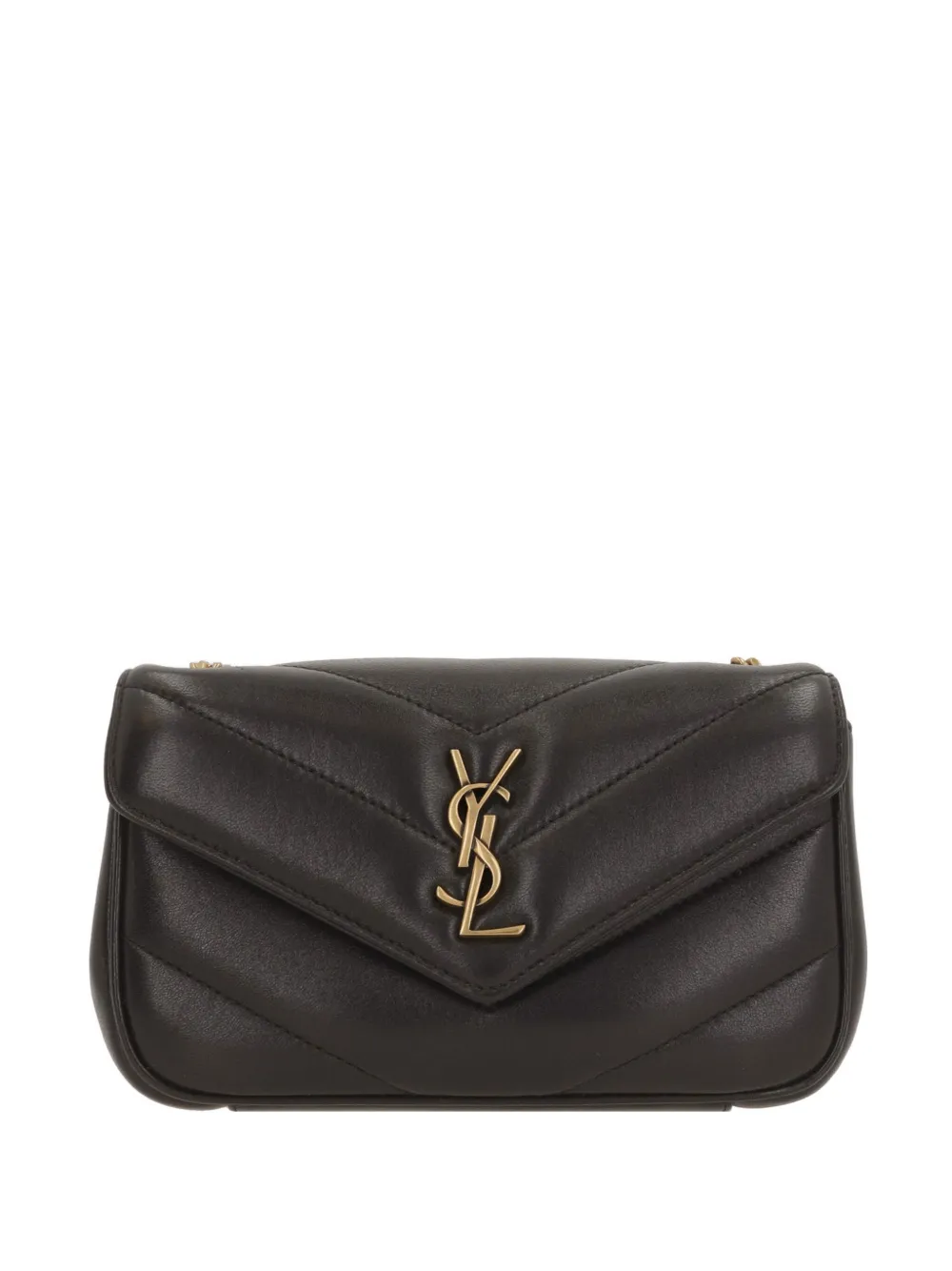 Saint Laurent Mini Loulou Shoulder Bag In Gray