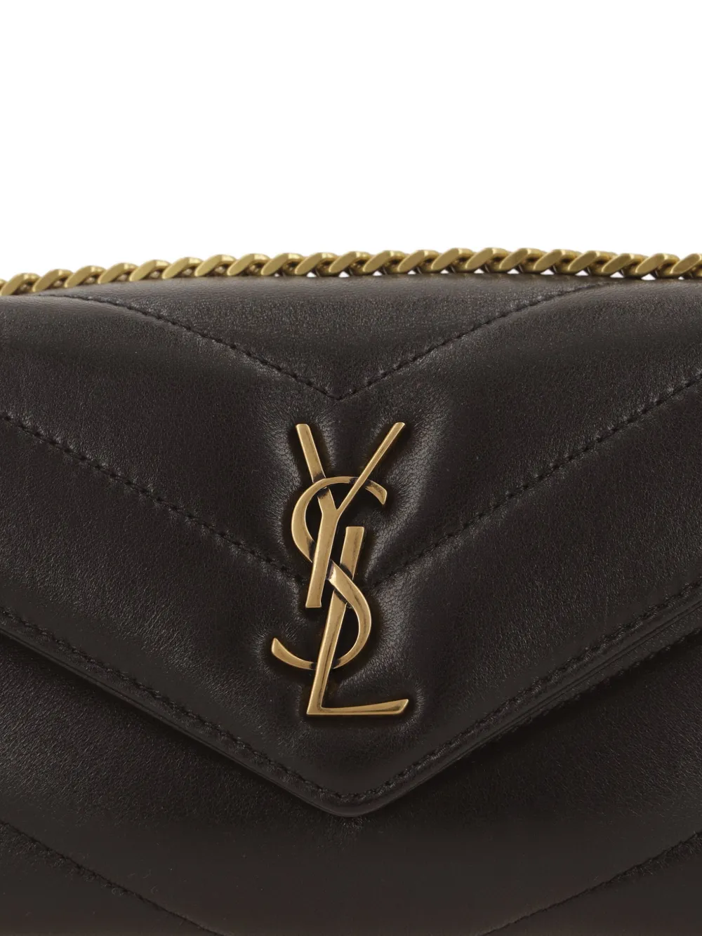Saint Laurent Mini Loulou Shoulder Bag In Black