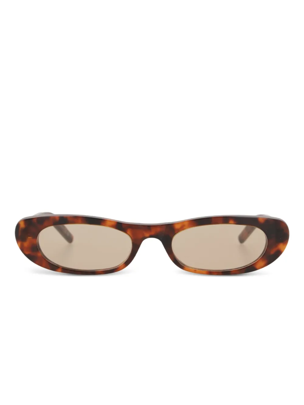 Saint Laurent tortoiseshell oval-frame sunglasses | Brown | Image 1