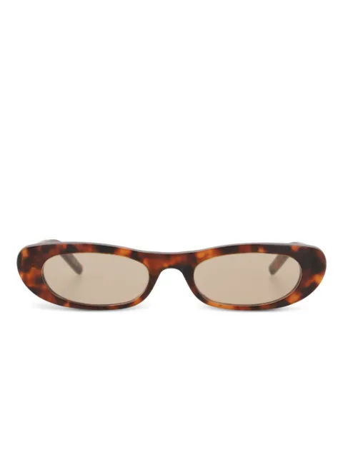 Saint Laurent tortoiseshell oval-frame sunglasses