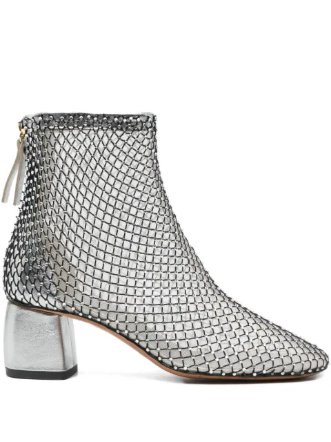 Forte Forte mesh-panel block-heel boots