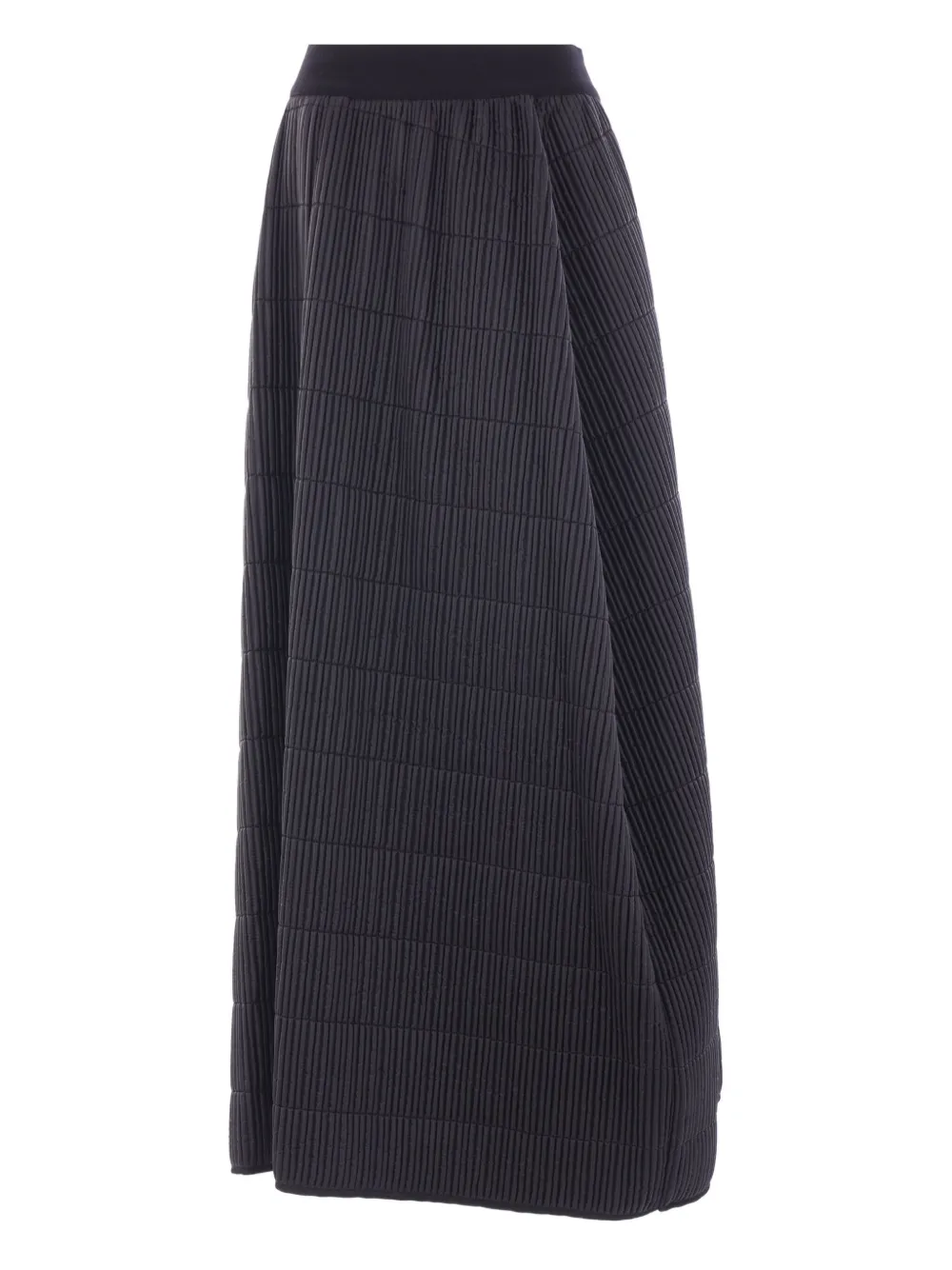 Maria Calderara quilted pleated long skirt | Black | Image 1