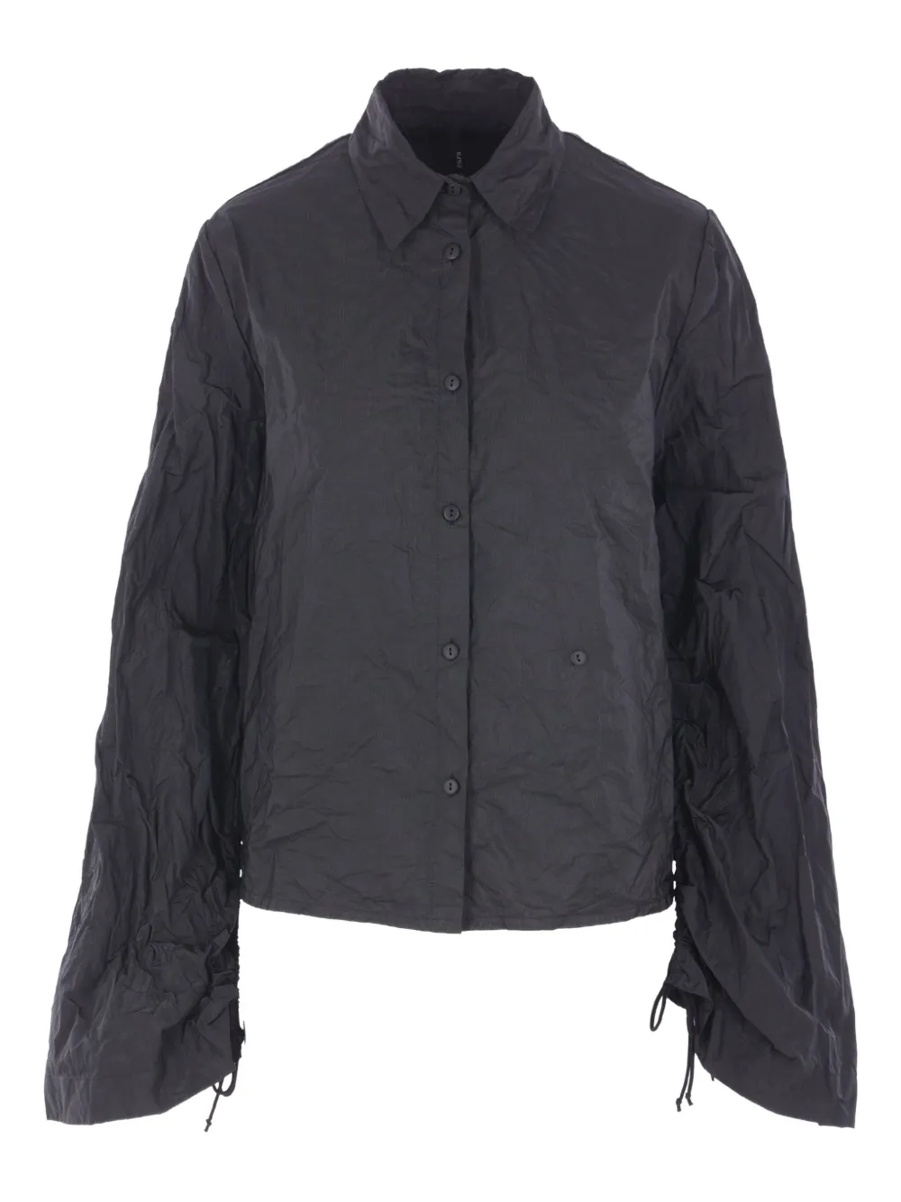 Maria Calderara textured button-fastening shirt | Black | Image 1