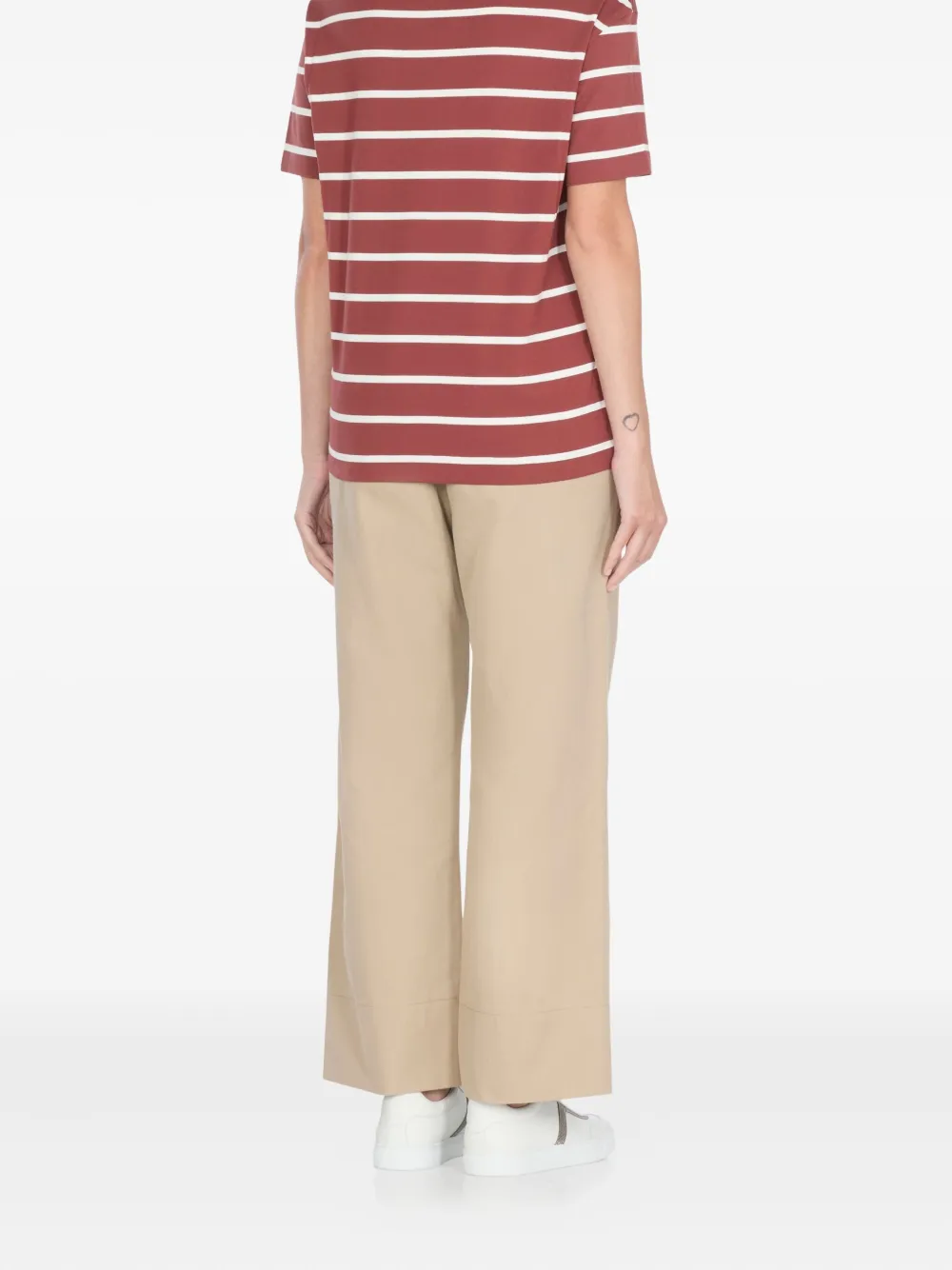 Brunello Cucinelli striped T-shirt Rood
