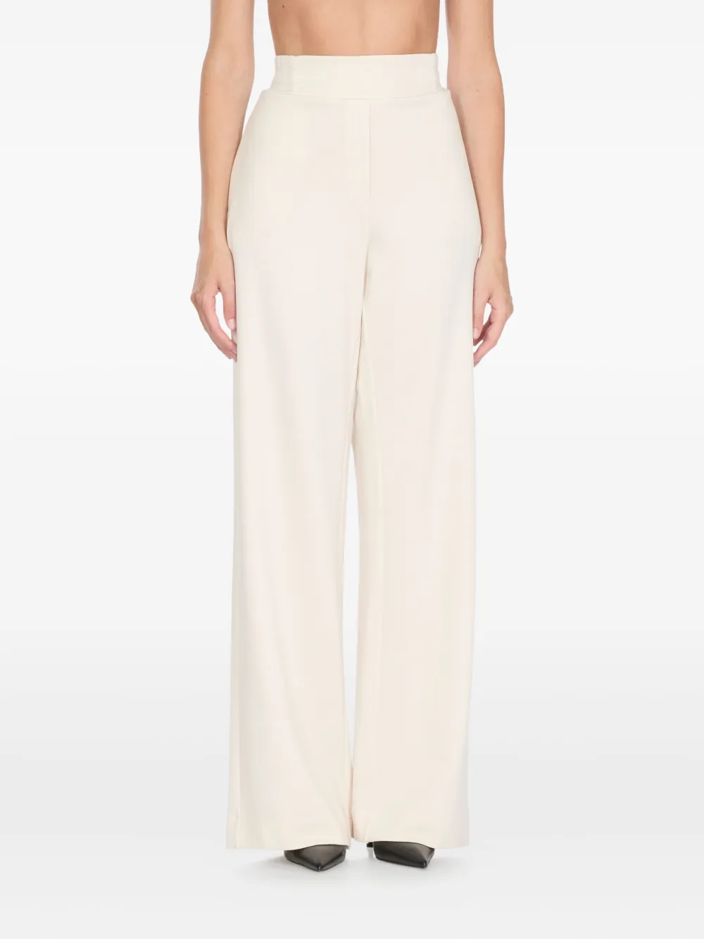 D.Exterior elastic-waist trousers - Beige